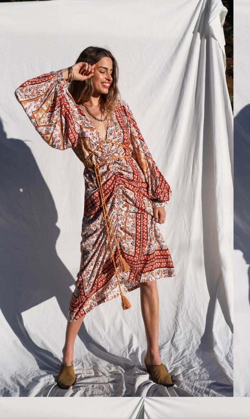 Jen’s Pirate Booty Boho Roma La Perouse Dress in Roma Gold Size Medium